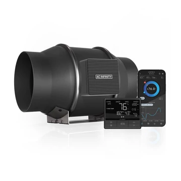 AC Infinity Cloudline pro T6 Inline ventillátor hőmérséklet és páratartalom szabályzóval 150 mm