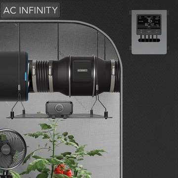AC Infinity Cloudline pro T6 Inline ventillátor hőmérséklet és páratartalom szabályzóval 150 mm