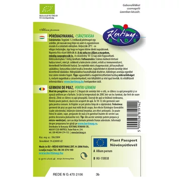 Bio mikrozöld póréhagyma mag  15 g