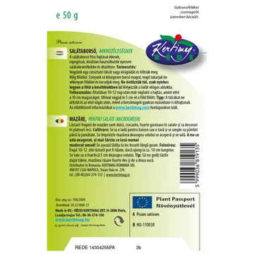 Mikrozöld salátaborsó mag 50 g