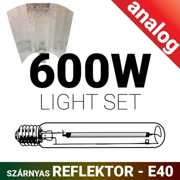 Növénynevelő lámpa szett 600W HPS izzó