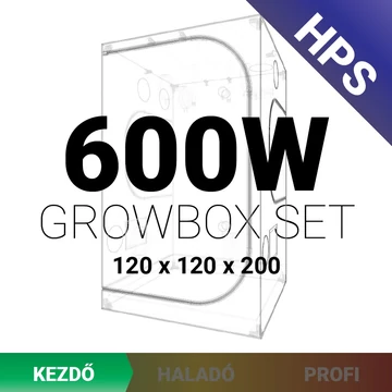 Kezdő HPS Grow Box szett 600W / 120x120x200
