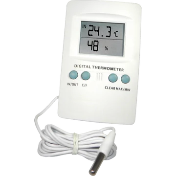 Digitális hőmérséklet- és páratartalom-mérő kábellel