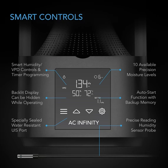 AC Infinity Cloudforget T3 párásító intelligens,célzott párakibocsátással 4,5 L