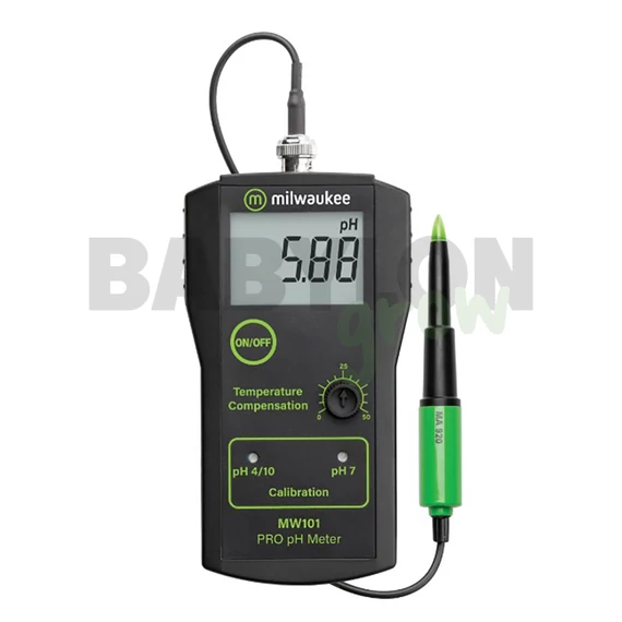 Milwaukee MW101 hordozható talaj pH-mérő 0,01 pH-felbontással