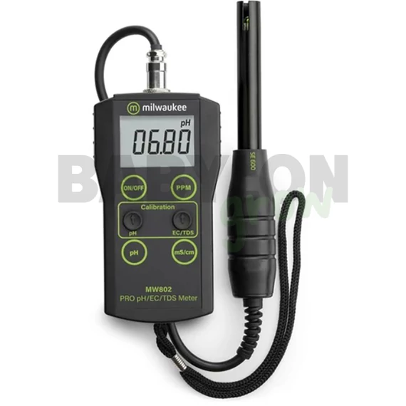 Milwaukee MW802 hordozható pH, vezetőképesség és TDS mérő