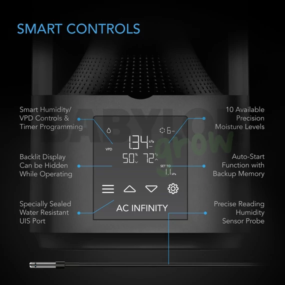 AC Infinity Cloudforget T3 párásító intelligens,célzott párakibocsátással 4,5 L