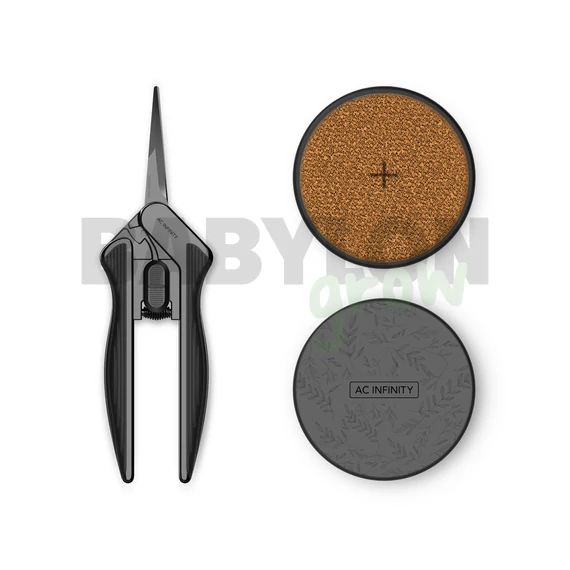 AC Infinity trimmelő olló egyenes,rozsdamentes acél,tisztítószettel 16,8 cm