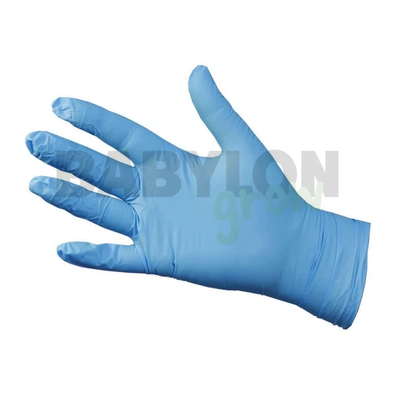 Gumikesztyű M kék 100 db