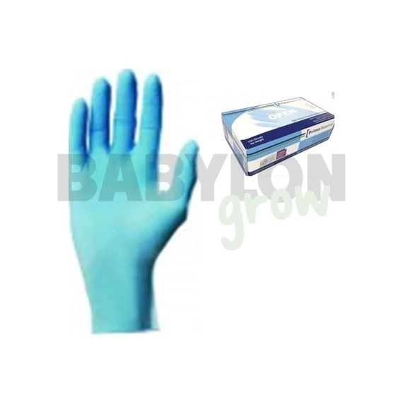 Gumikesztyű M kék 100 db