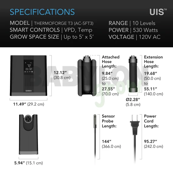 AC Infinity THERMOFORGE T3 Smart VPD Control fűtőberendezés