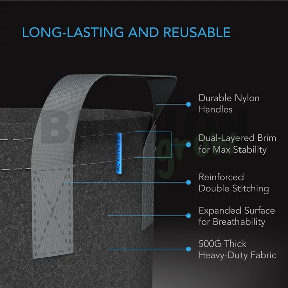 AC Infinity szövetcserép 5 db 19 L