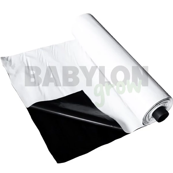 fólia fekete-fehér 70µm 2x25 m