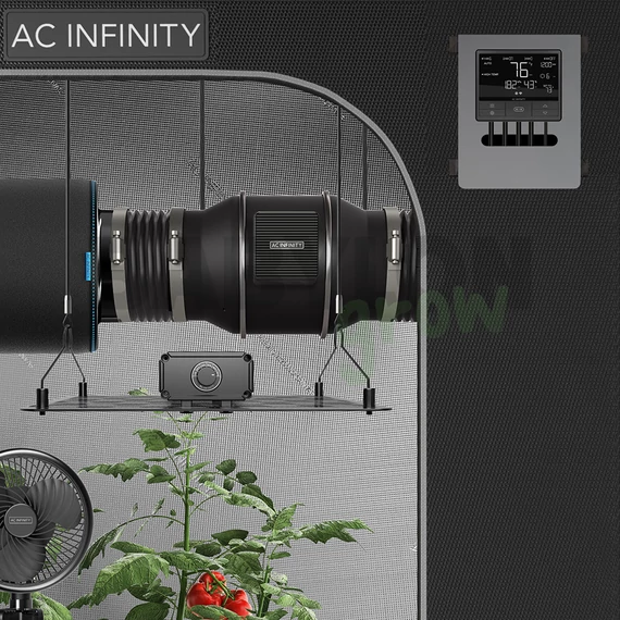 AC Infinity Cloudline T8 Inline ventilátor hőmérséklet és pára szabályzóval 200 mm 1371 m3/h