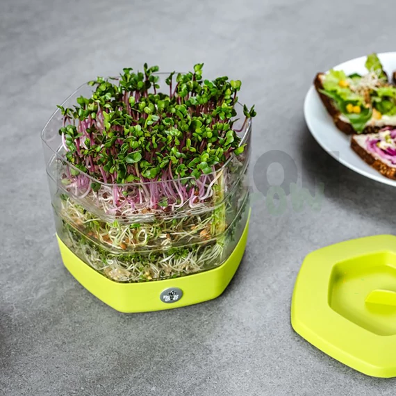 Mikrozöld csíráztató műanyag tálcás torony 3 emeletes