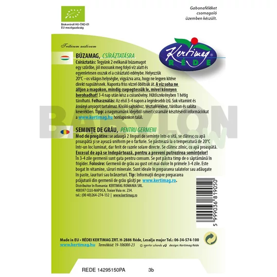 Bio mikrozöld búza mag 75 g