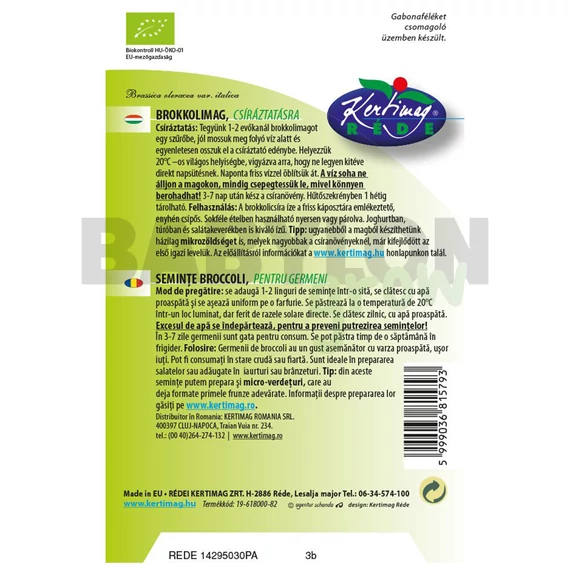 Bio mikrozöld brokkoli mag 20 g