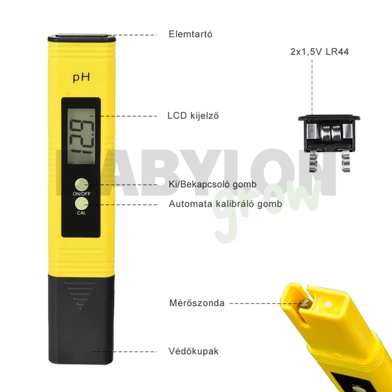 Aquatek digitális pH mérő 0.01 pontossággal (0.00-14.00)