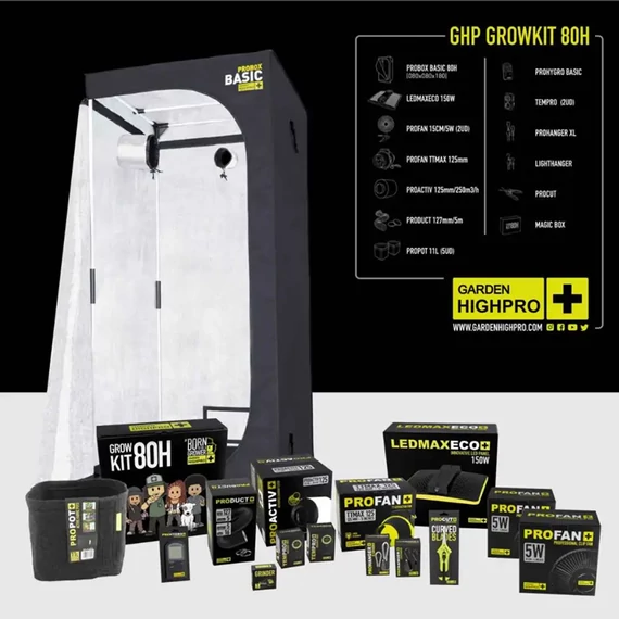 Garden Highpro Grow Box szett 150W / 80x80x180 cm