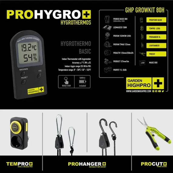 Garden Highpro Grow Box szett 300W / 120x60x180 cm