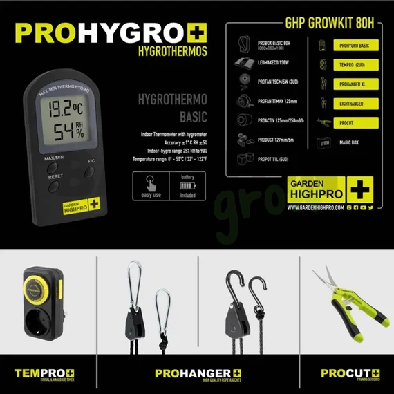 Garden Highpro Grow Box szett 150W / 80x80x180 cm