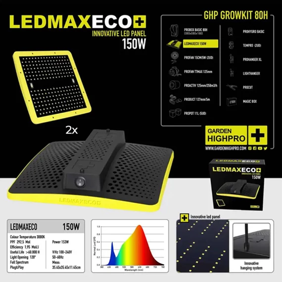 Garden Highpro Grow Box szett 300W / 120x60x180 cm