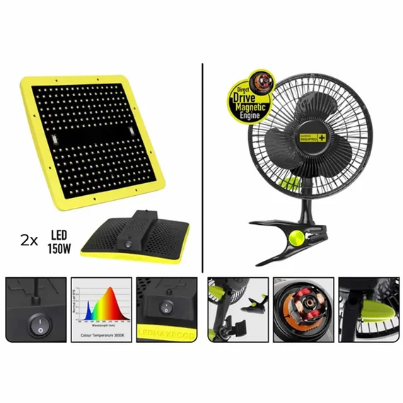 Garden Highpro Grow Box szett 300W / 120x60x180 cm