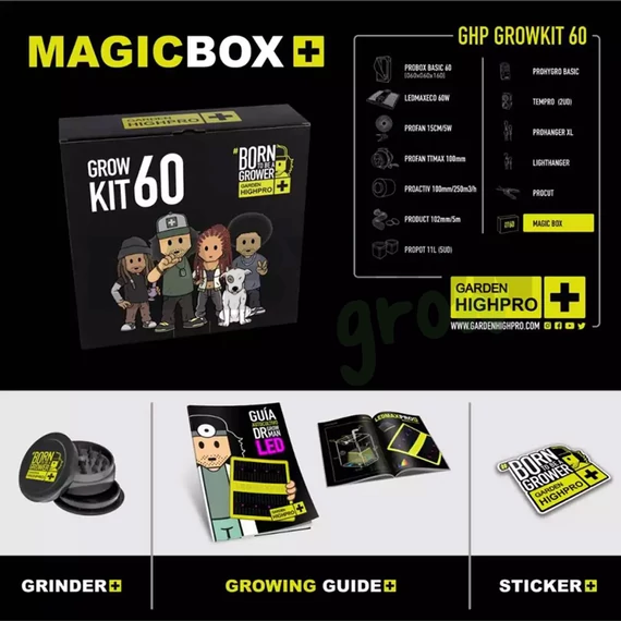 Garden Highpro Grow Box szett 60W / 60x60x160 cm