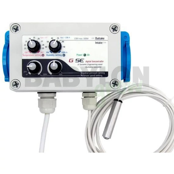 Páratartalom-, hőmérséklet- és negatív nyomásszabályzó