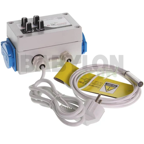 Páratartalom-, hőmérséklet- és negatív nyomásszabályzó