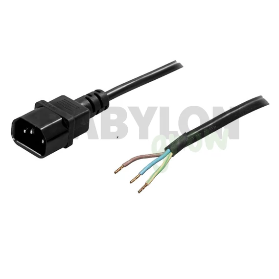 Kábel + IEC C14 lengődugó d:1,5 mm 2,5 méter