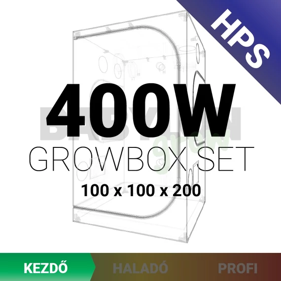 Kezdő HPS Grow Box szett 400W / 100x100x200