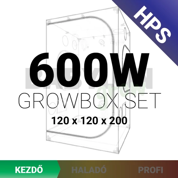 Kezdő HPS Grow Box szett 600W / 120x120x200