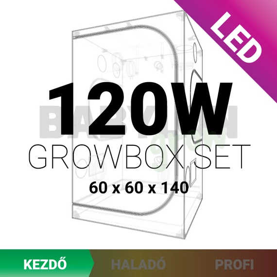 Kezdő LED Grow Box szett 120W / 60x60x140