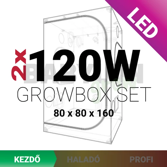 Kezdő LED Grow Box szett 240W / 80x80x160
