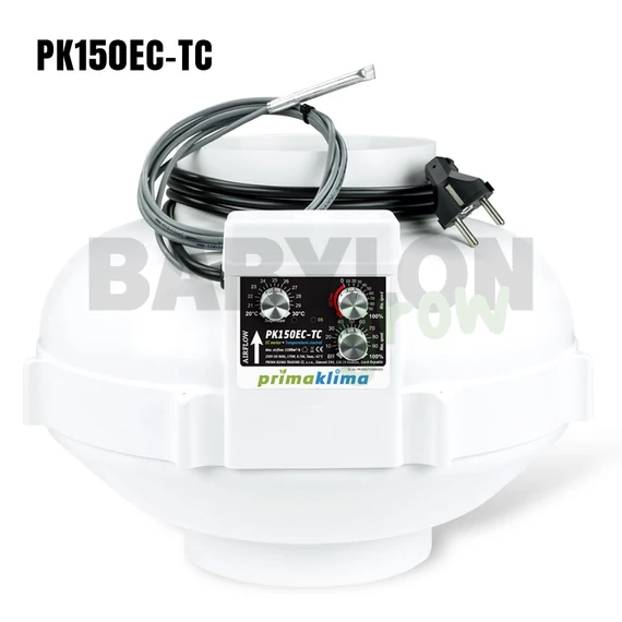Prima klima EC ventilátor (hőmérsékletszabályzós) PK125EC-TC