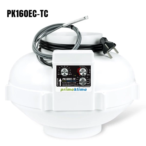 Prima klima EC ventilátor (hőmérsékletszabályzós) PK125EC-TC