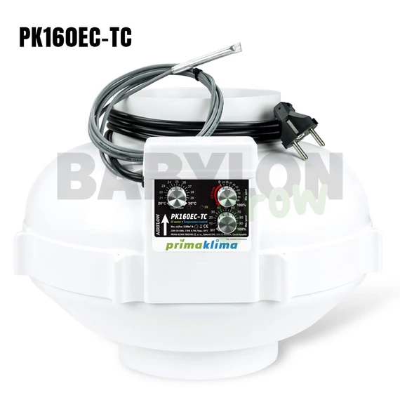 Prima klima EC ventilátor (hőmérsékletszabályzós) PK125EC-TC