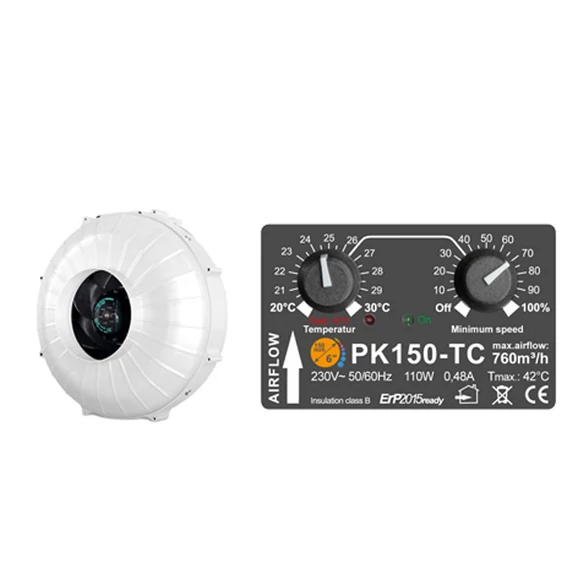 Prima klima ventilátor (hőmérsékletszabályzós) Prima Klima PK125-TC