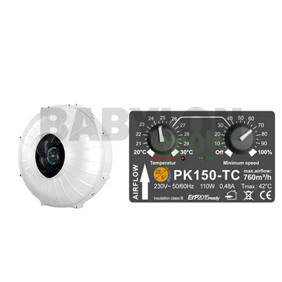 Prima klima ventilátor (hőmérsékletszabályzós) PK150-TC